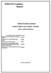 TM4712 - John Deere 9780 CTS Combine (SN. from 072800) Repair Technical Service Manual