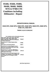 TM8090 - John Deere 9660, 9540i, 9560i, 9580i, 9640i, 9660i, 9680i WTS, 9780i CTS Combines Repair Manual