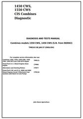 TM8243 - John Deere 1550CWS CIS Combines (S.N. from 060063) Diagnostic and Tests Service Manual