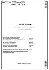 TMF387452 - John Deere TIMBERJACK / 753G, 753GL, 608S, 608B, 608L Feller Buncher Tests Manual
