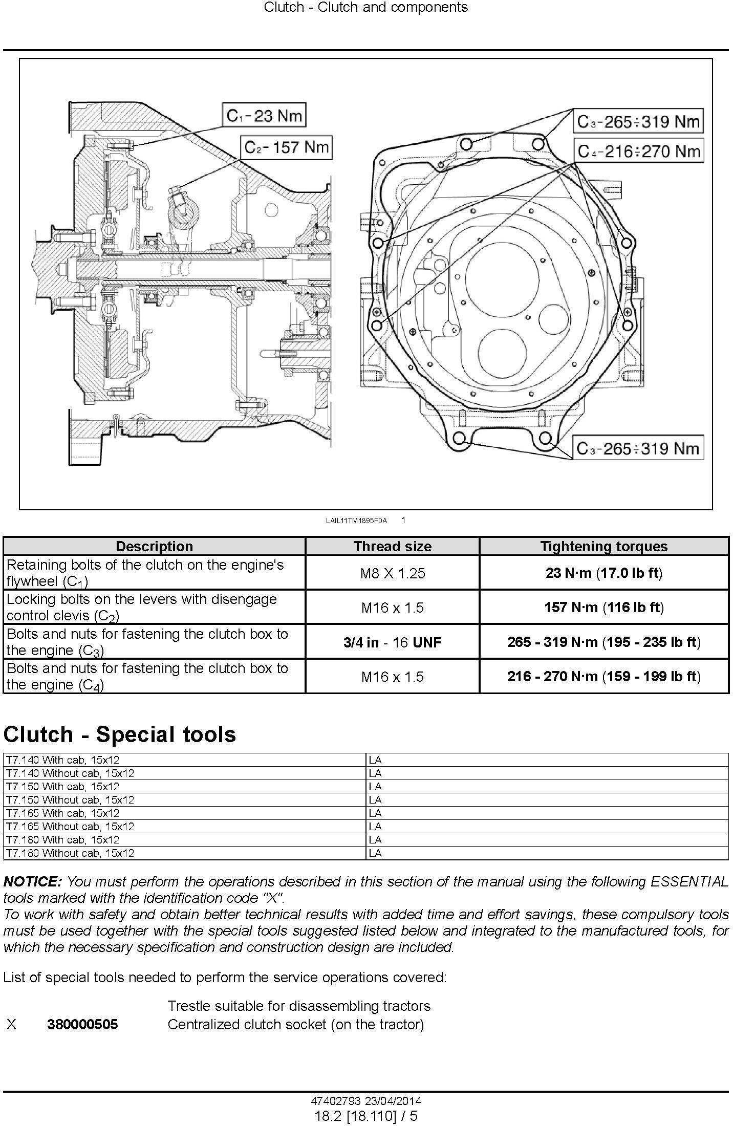 New Holland T7.140, T7.150, T7.165, T7.175, T7.180, T7.190, T7.195, T7.205 Tractor Service Manual - 2