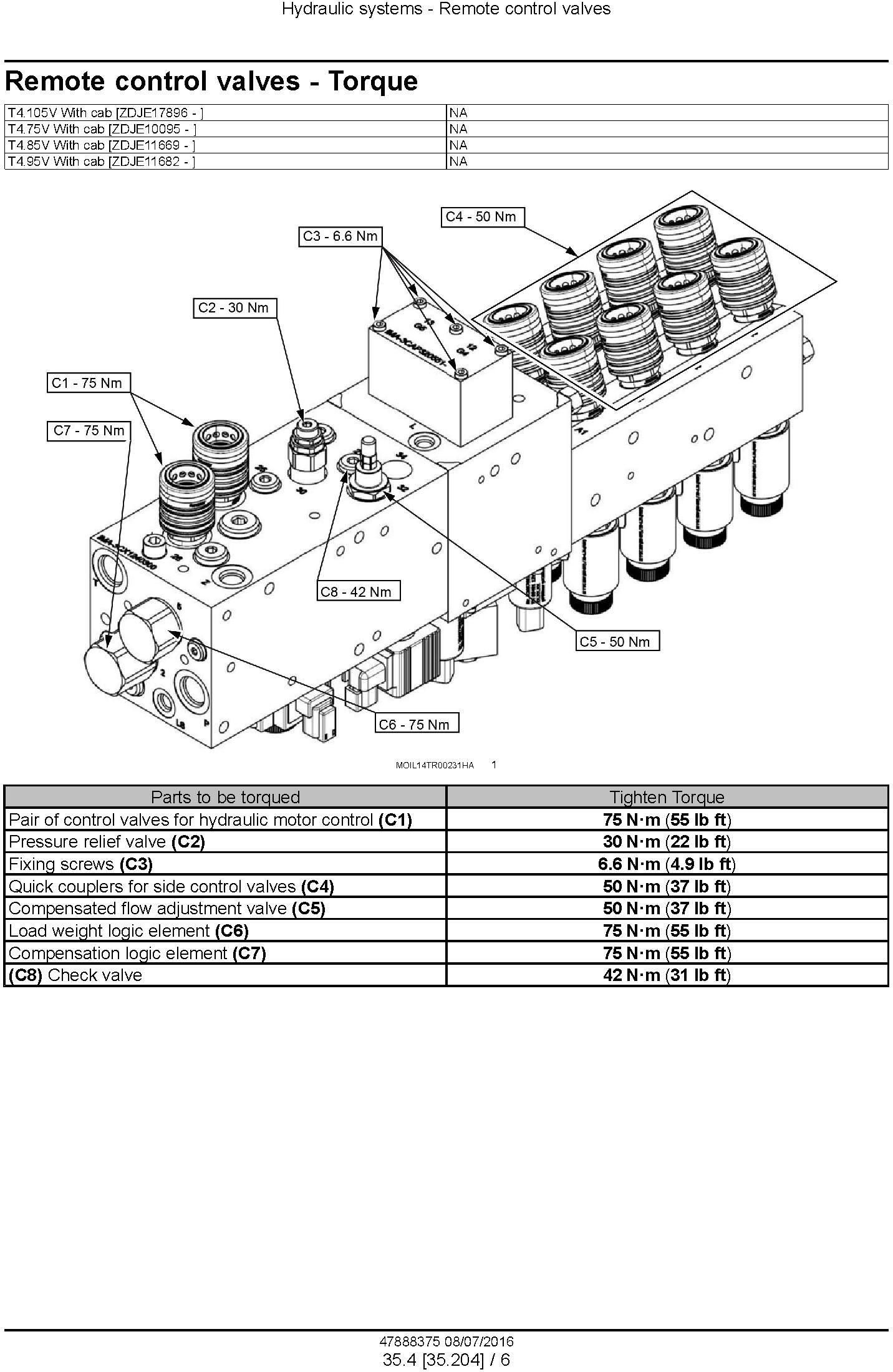 New Holland T4.75V, T4.85V, T4.95V, T4.105V Tier 3 Tractor Complete Service Manual (North America) - 3