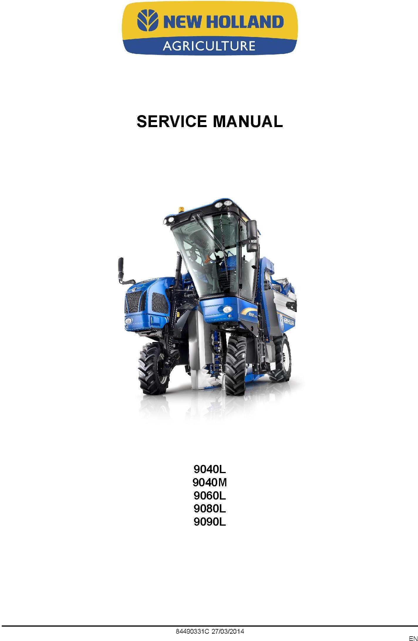 New Holland 9040L, 9040M, 9060L (H), 9080L (H), 9090L (H,GE) Grape Harvester Service Manual - 1