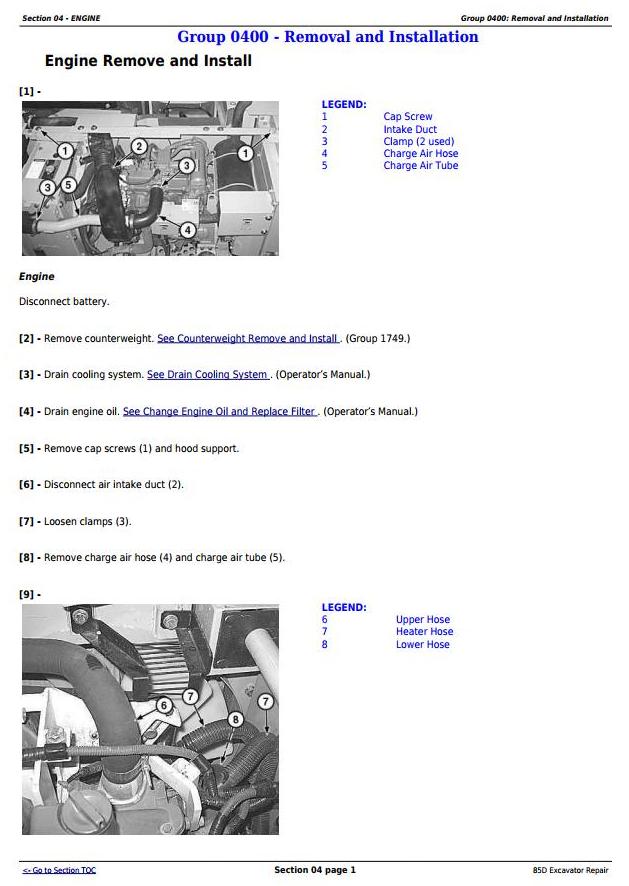 TM10755 - John Deere 85D Excavator Service Repair Technical Manual - 1