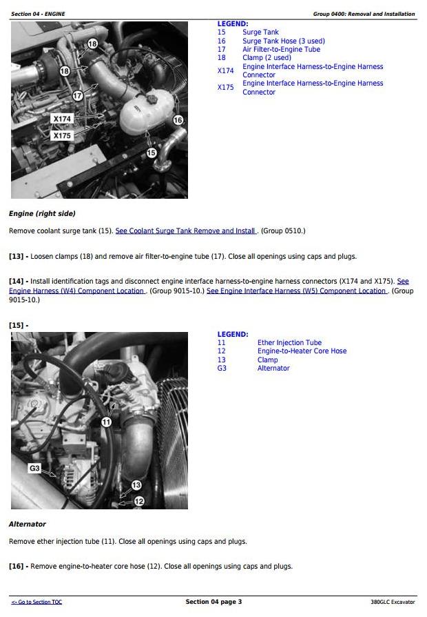 TM12575 - John Deere 380GLC (PIN:1FF380GX__D900001) T3/S3A Excavator Service Repair Technical Manual - 1