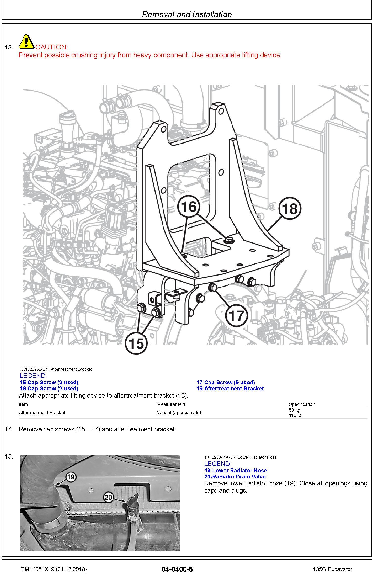 John Deere 135G (SN. from F500001) Excavator Service Repair Technical Manual (TM14054X19) - 3