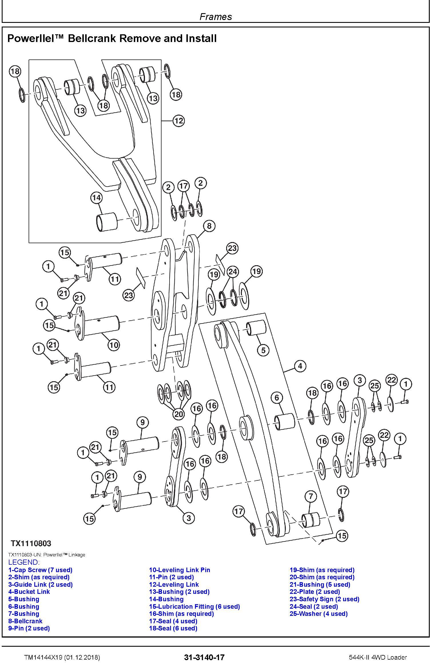 John Deere 544K-II (SN. F677549-) 4WD Loader Repair Technical Service Manual (TM14144X19) - 3