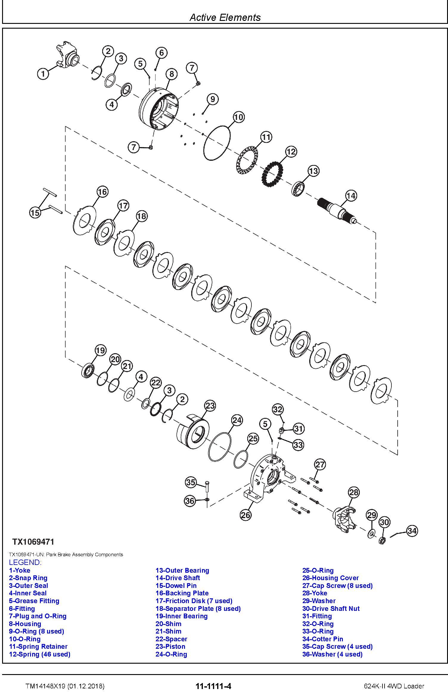 John Deere 624K-II (SN. F677549-) 4WD Loader Repair Technical Service Manual (TM14148X19) - 1
