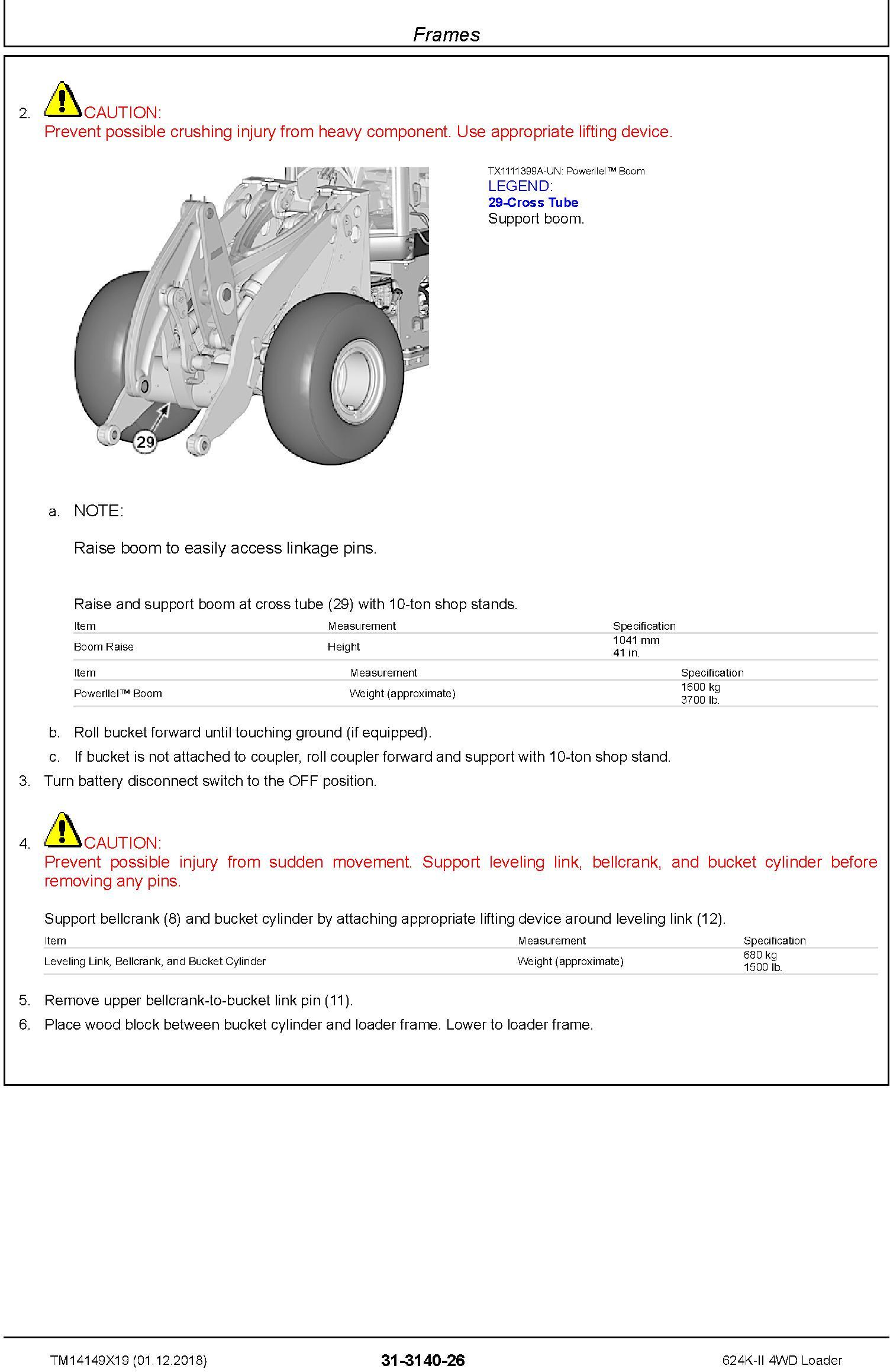 John Deere 624K-II (SN. C677549-; D677549-) 4WD Loader Repair Technical Service Manual (TM14149X19) - 1
