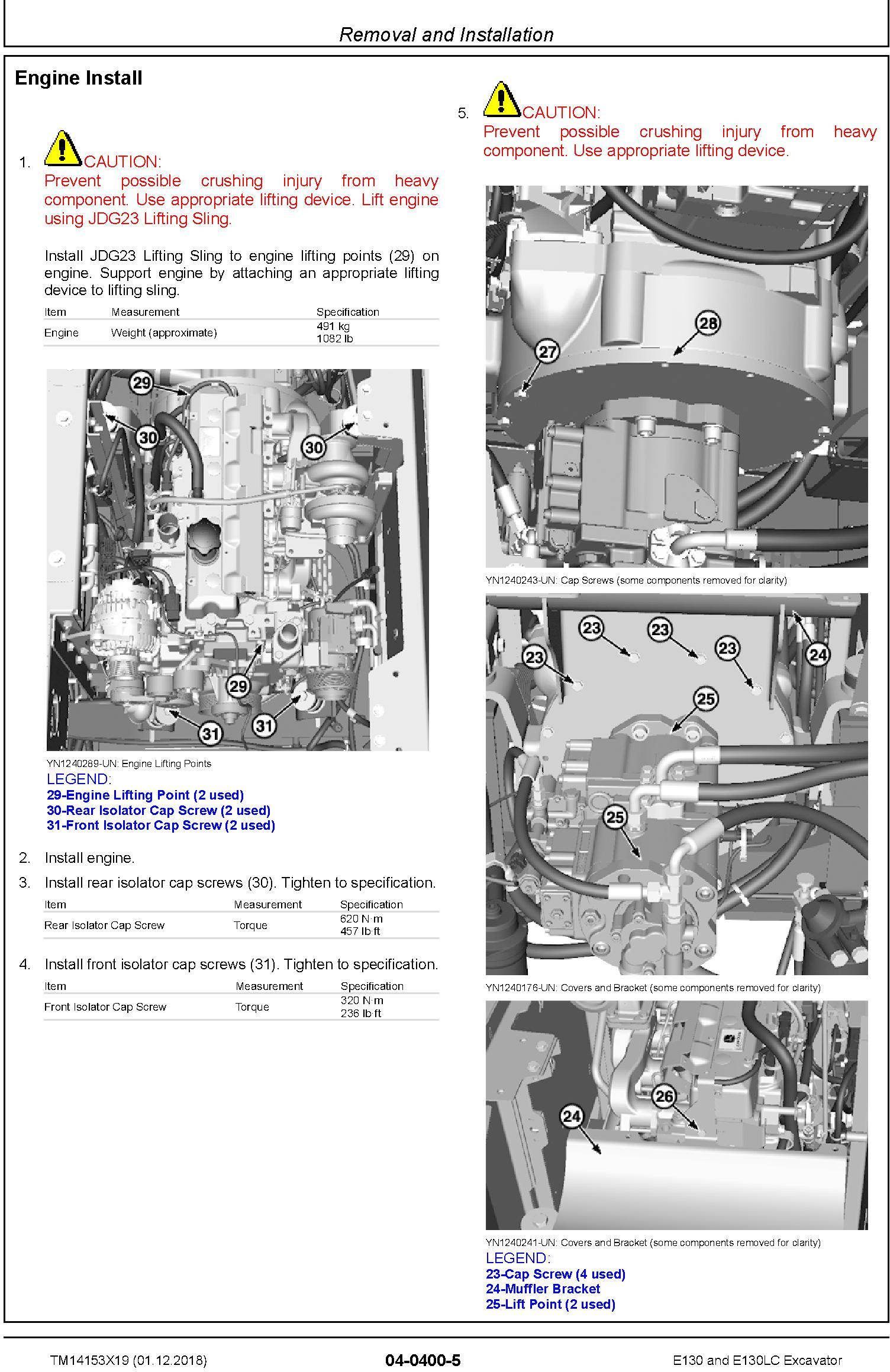John Deere E130, E130LC (SN.from D300003) Excavator Repair Technical Manual (TM14153X19) - 3