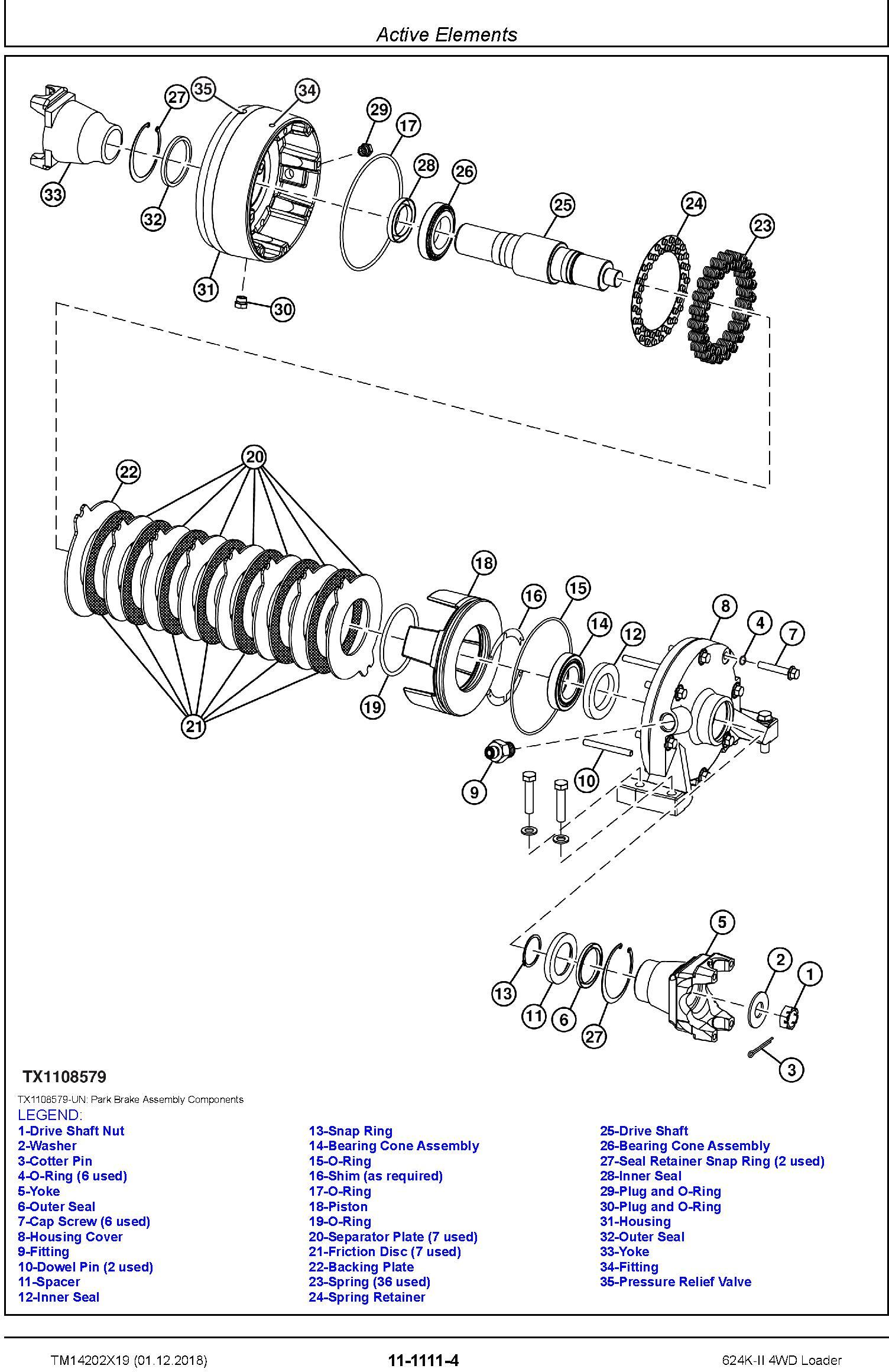 John Deere 624K-II (SN. C001001-; D001001-) 4WD Loader Repair Technical Service Manual (TM14202X19) - 2