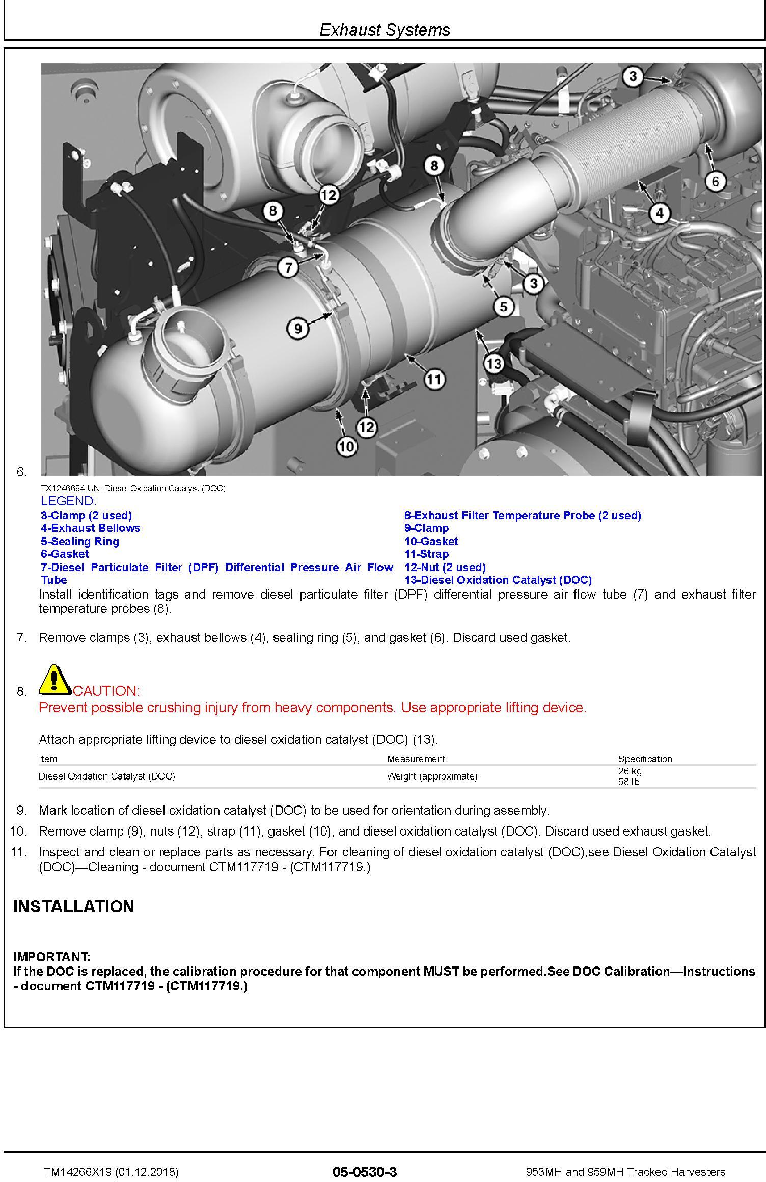John Deere 953MH, 959MH (SN.F317982-,L317982-) Tracked Harvesters Service Repair Manual (TM14266X19) - 3