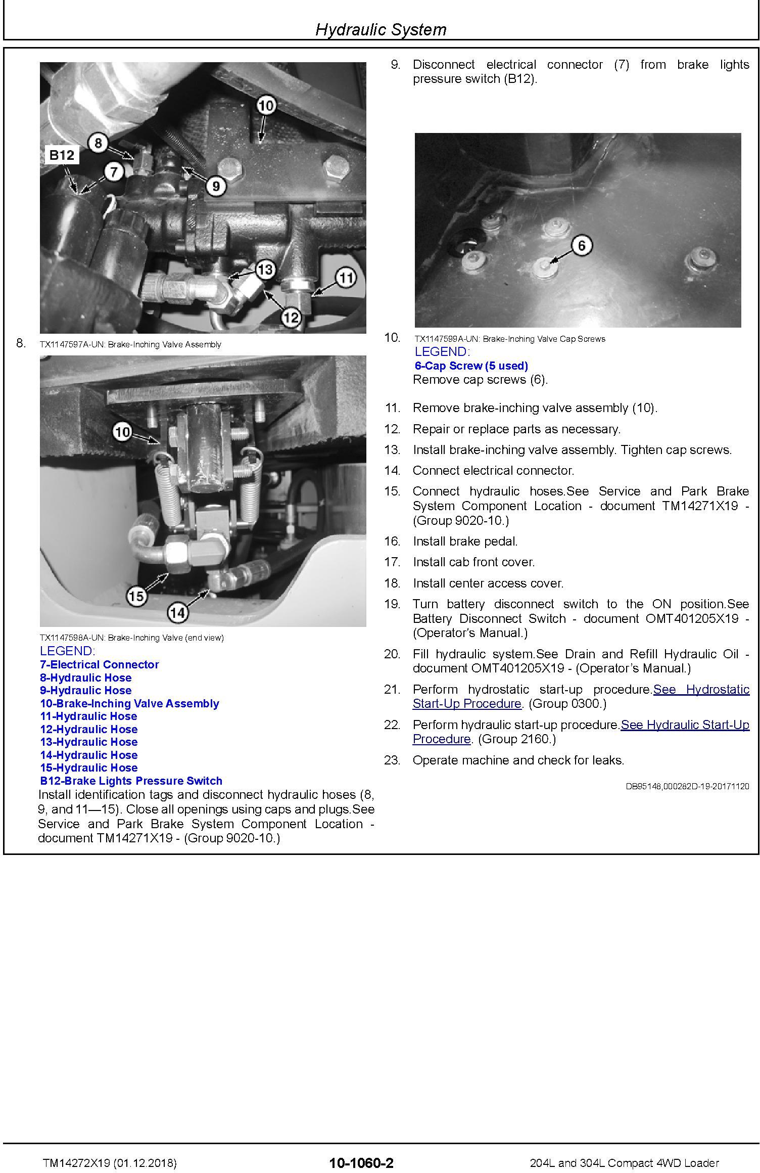 John Deere 204L and 304L (SN. B040073-) Compact 4WD Loader Service Repair Manual (TM14272X19) - 1