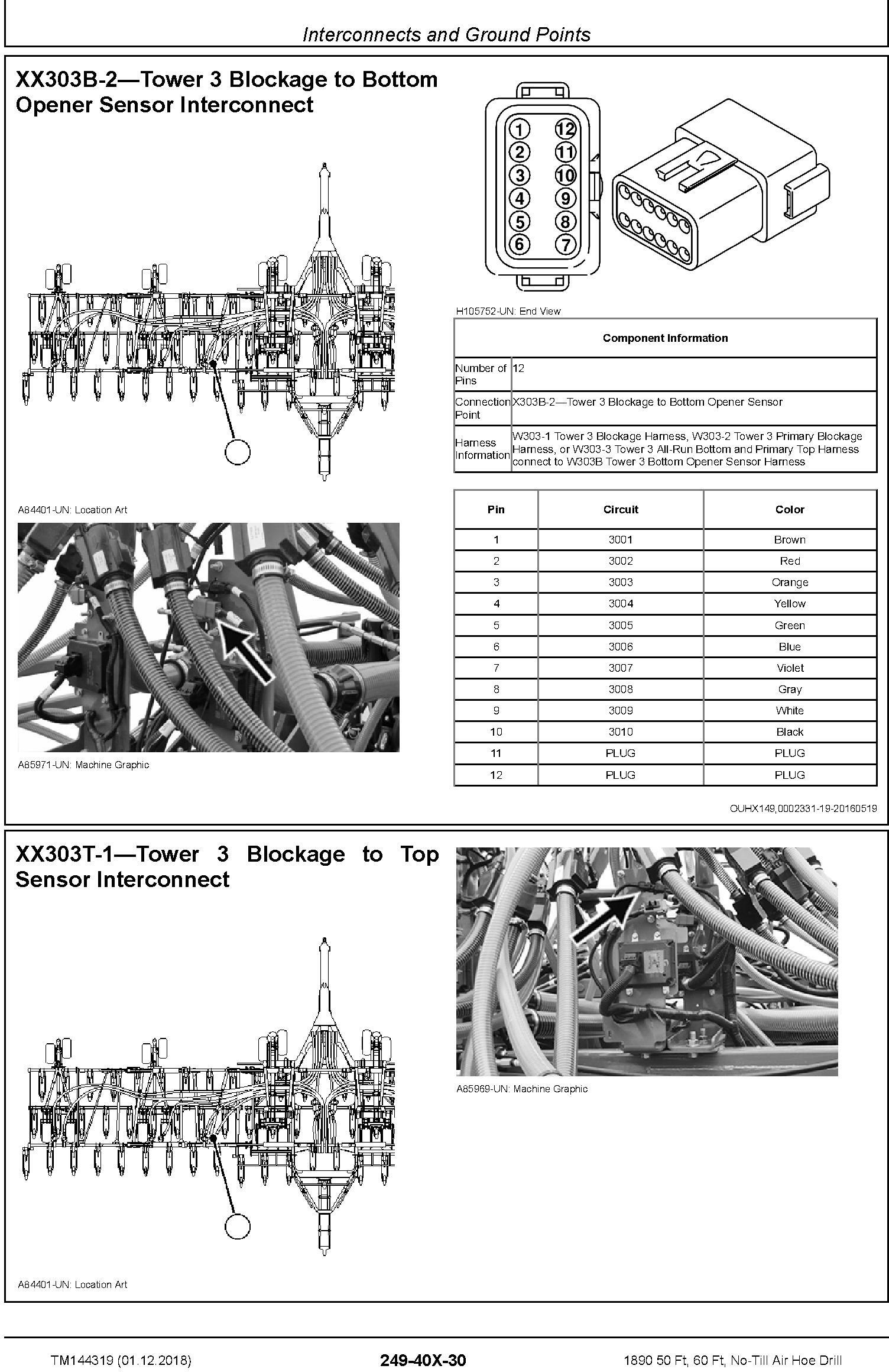 John Deere 1890 50 Ft, 60 Ft, No-Till Air Hoe Drill Diagnostic Technical Service Manual (TM144319) - 1