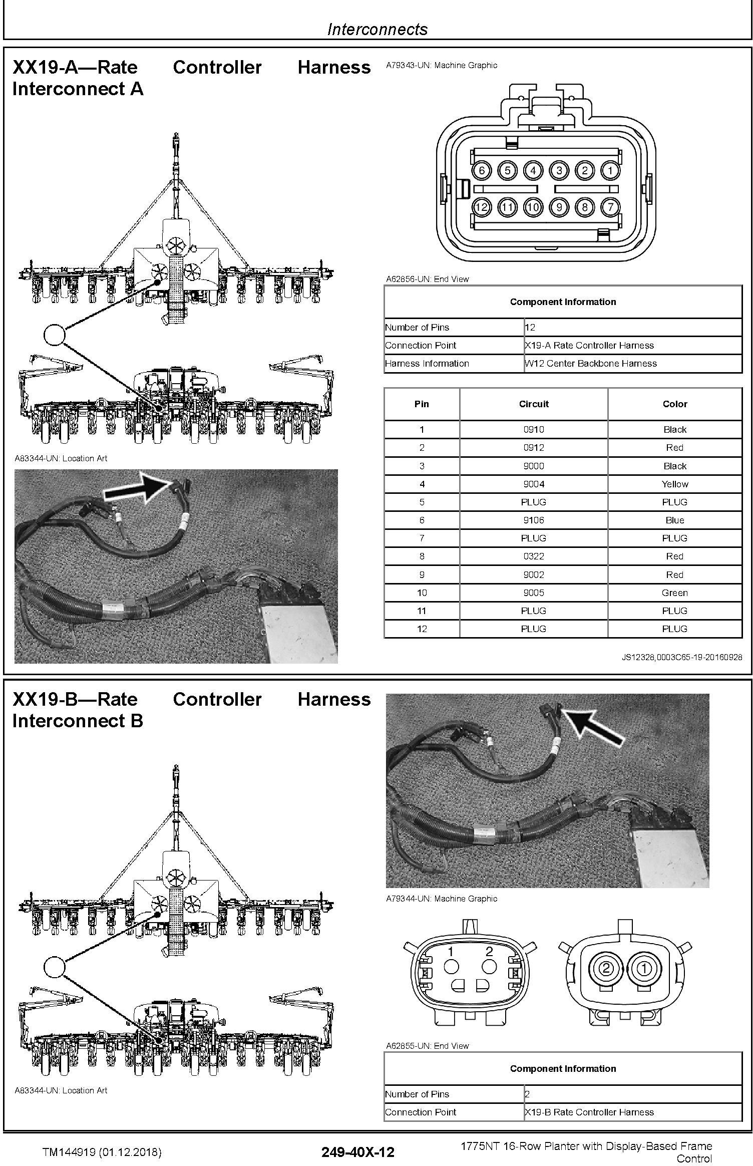 John Deere 1775NT 16row Planter w.Display-Based Frame Control Diagnostic Technical Manual (TM144919) - 1