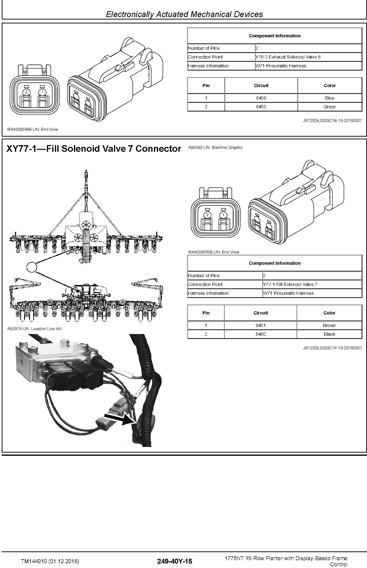 John Deere 1775NT 16row Planter w.Display-Based Frame Control Diagnostic Technical Manual (TM144919) - 3