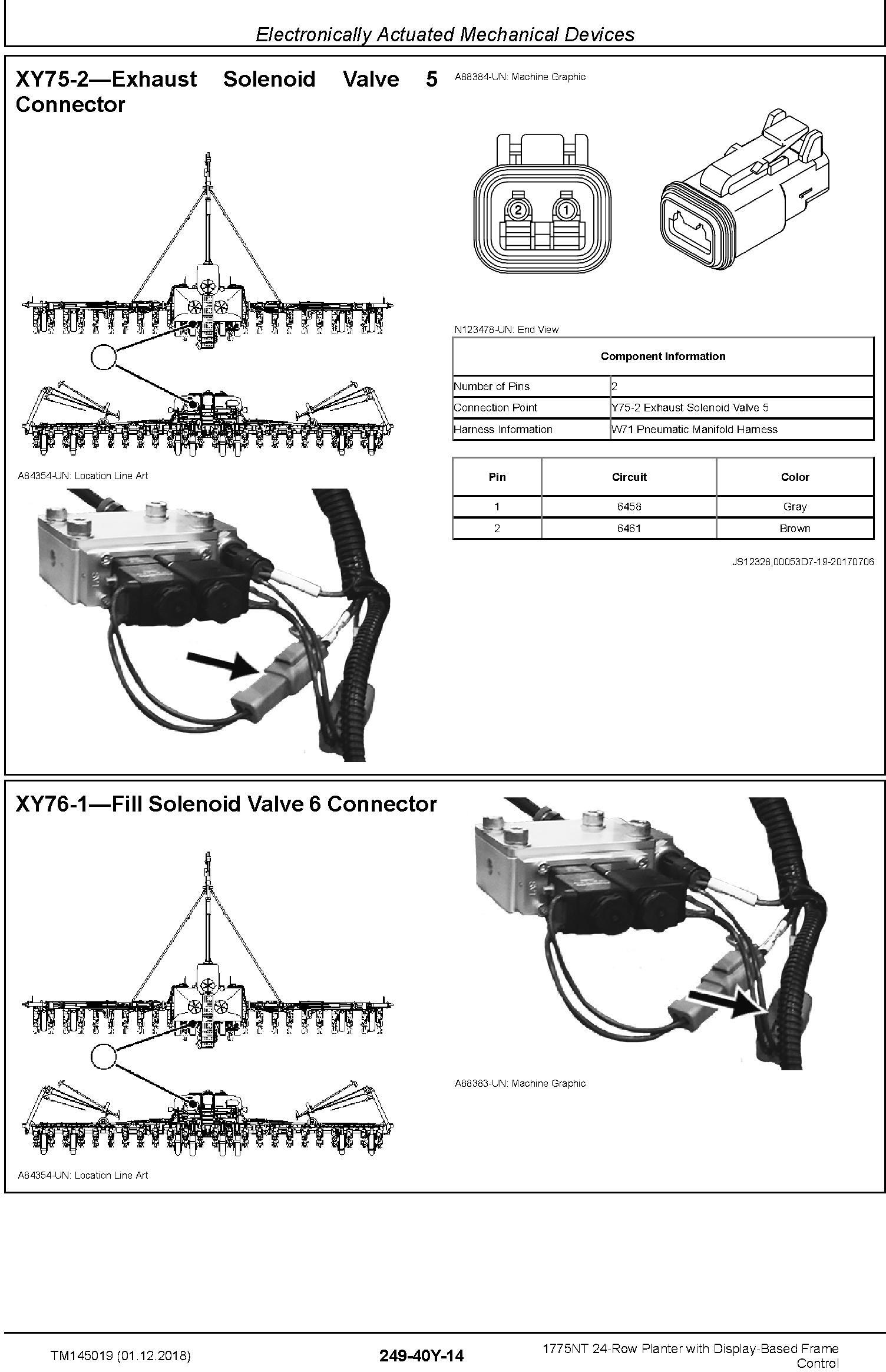 John Deere 1775NT 24row Planter w.Display-Based Frame Control Diagnostic Technical Manual (TM145019) - 2