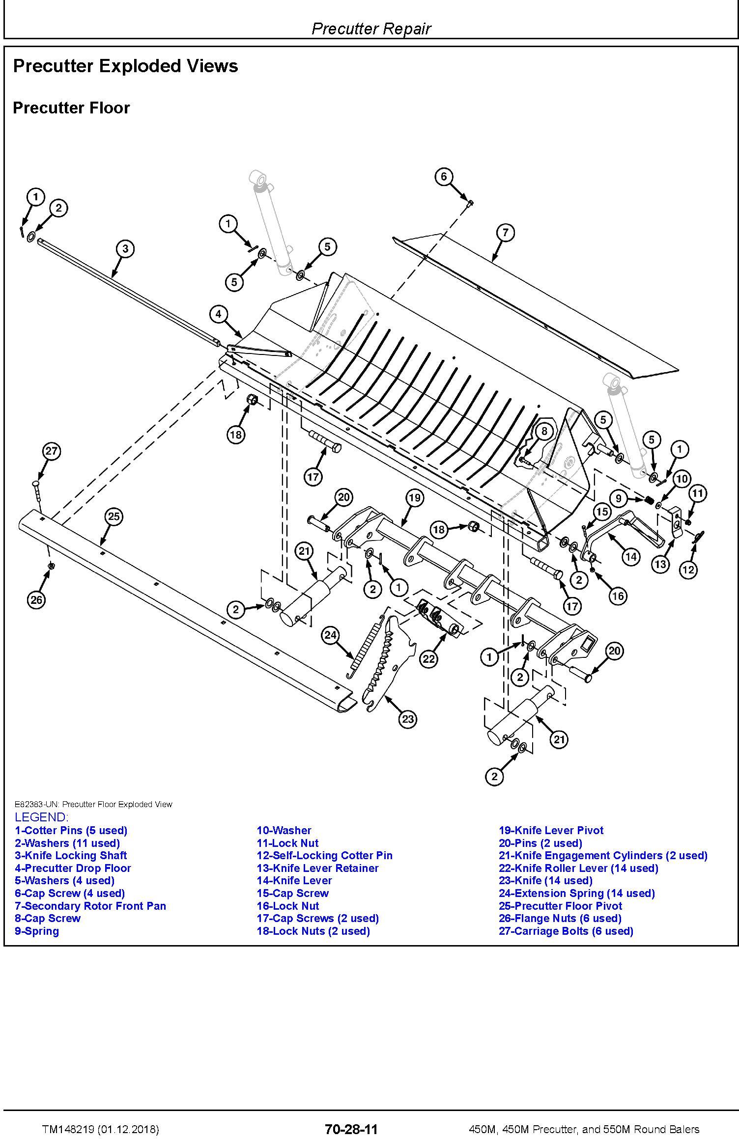 John Deere 450M, 450M Precutter, and 550M Round Balers Technical Service Manual (TM148219) - 2