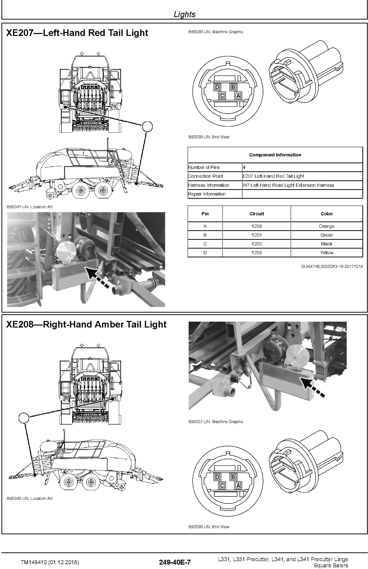 JD John Deere L331/Precutter, L341/ Precutter Large Square Balers Repair Technical Manual (TM148419) - 2