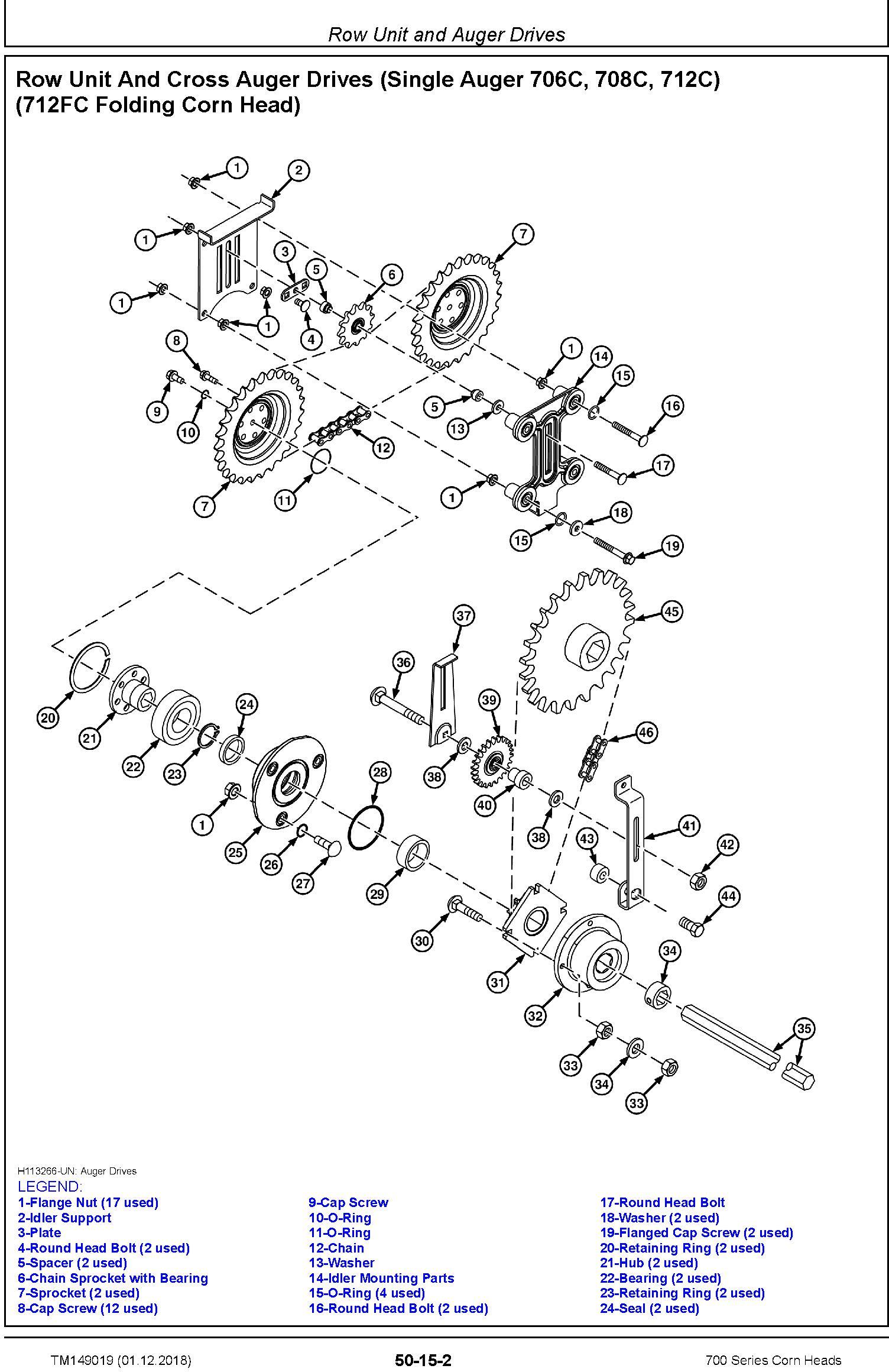 JD John Deere 706C, 708C, 712C, 712FC, 716C, 718C Corn Heads Repair Technical Service Manual (TM149019) - 2