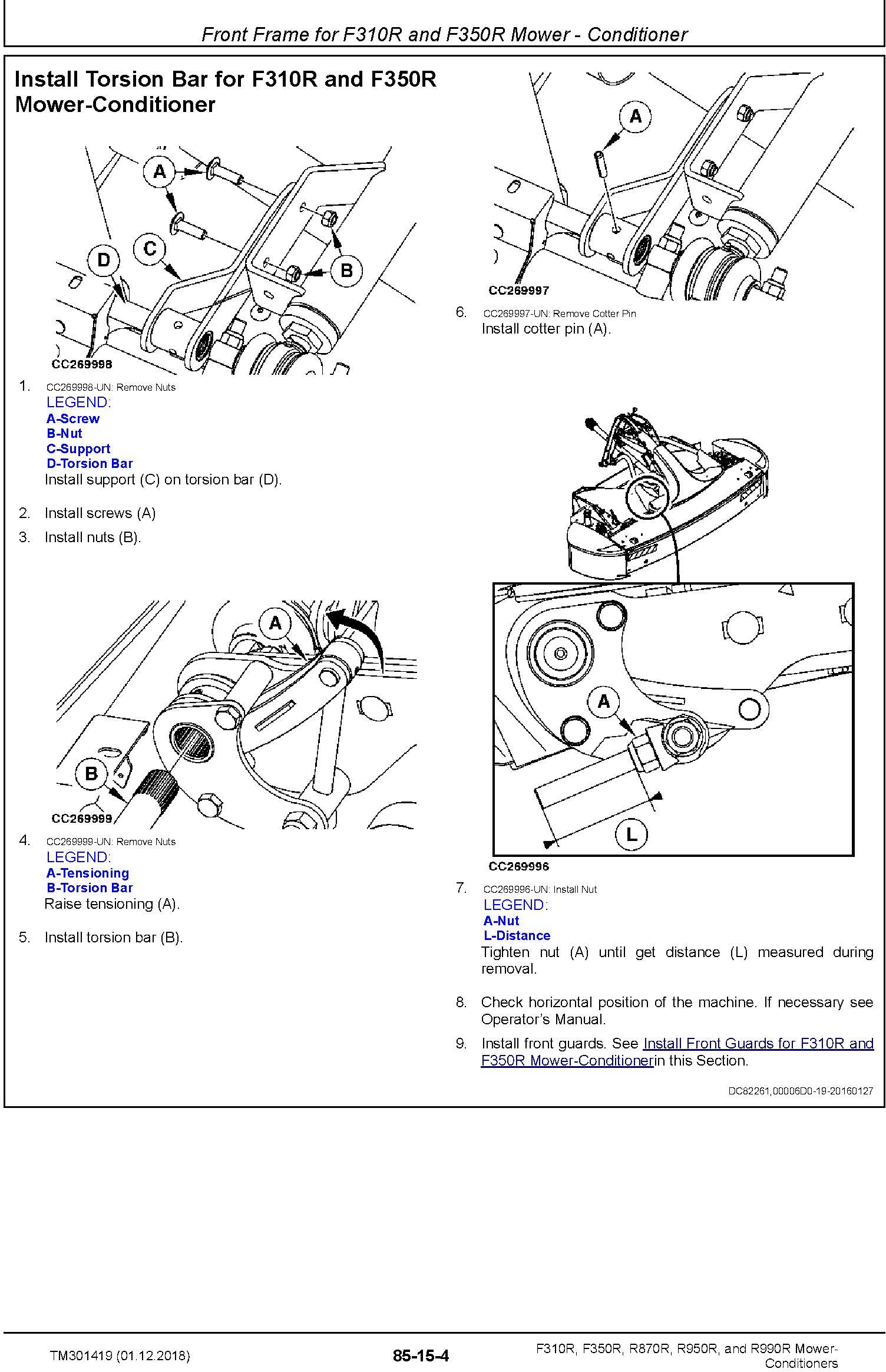 John Deere F310R, F350R, R870R, R950R and R990R Mower-Conditioners Technical Manual (TM301419) - 3