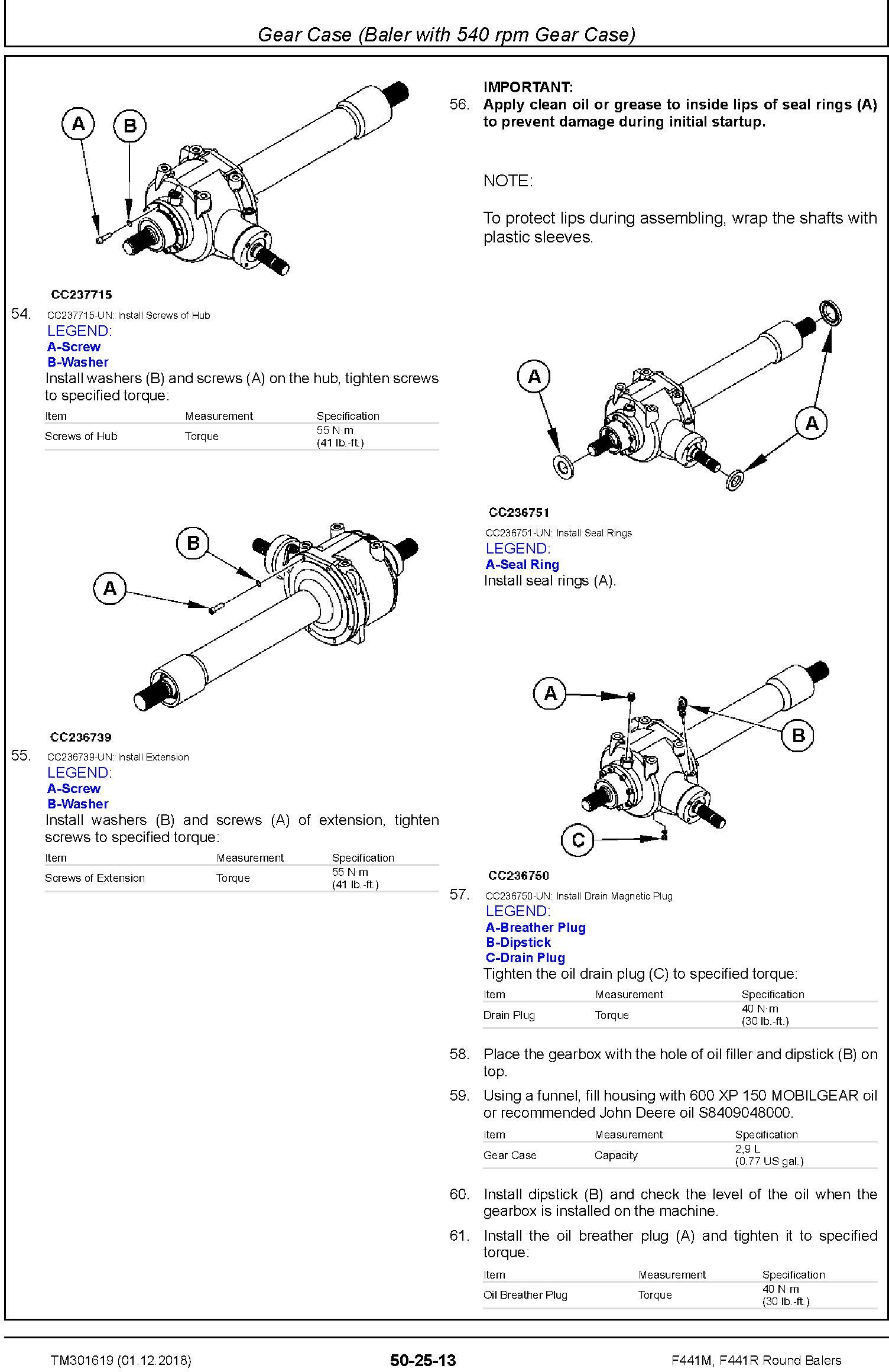 John Deere F441M, F441R Round Balers Service Repair Technical Manual (TM301619) - 3
