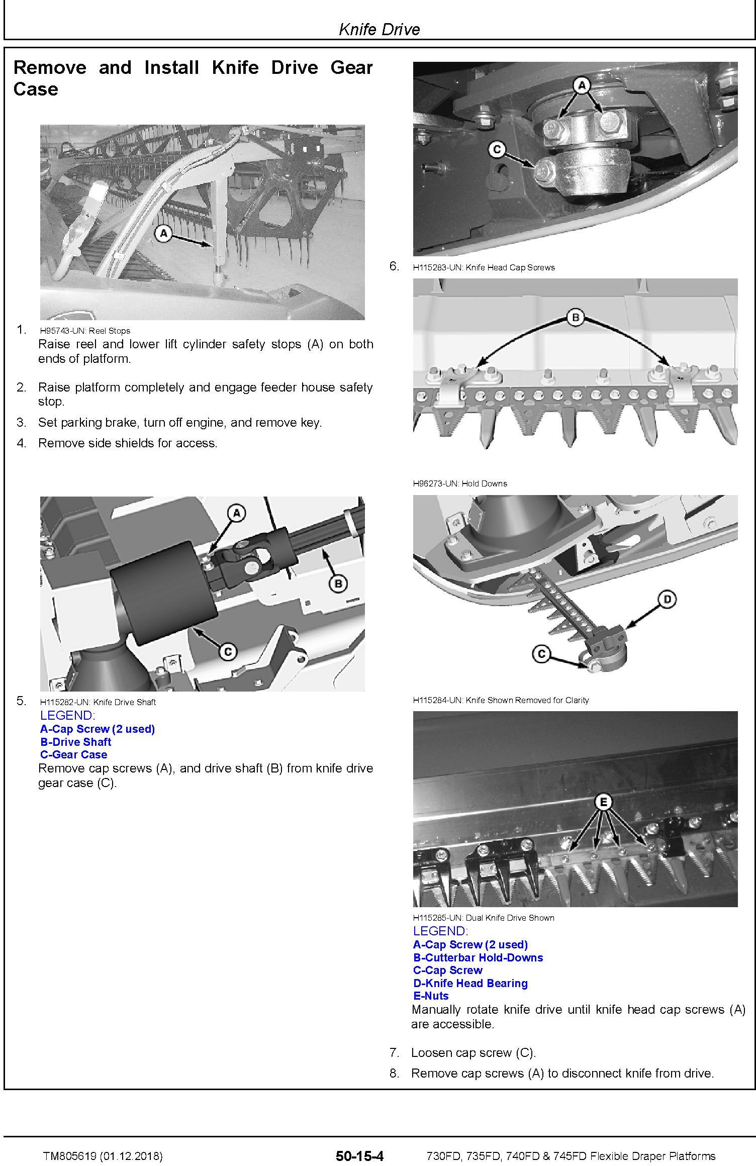 John Deere 730FD, 735FD, 740FD & 745FD Flexible Draper Platforms Repair Technical Manual (TM805619) - 3