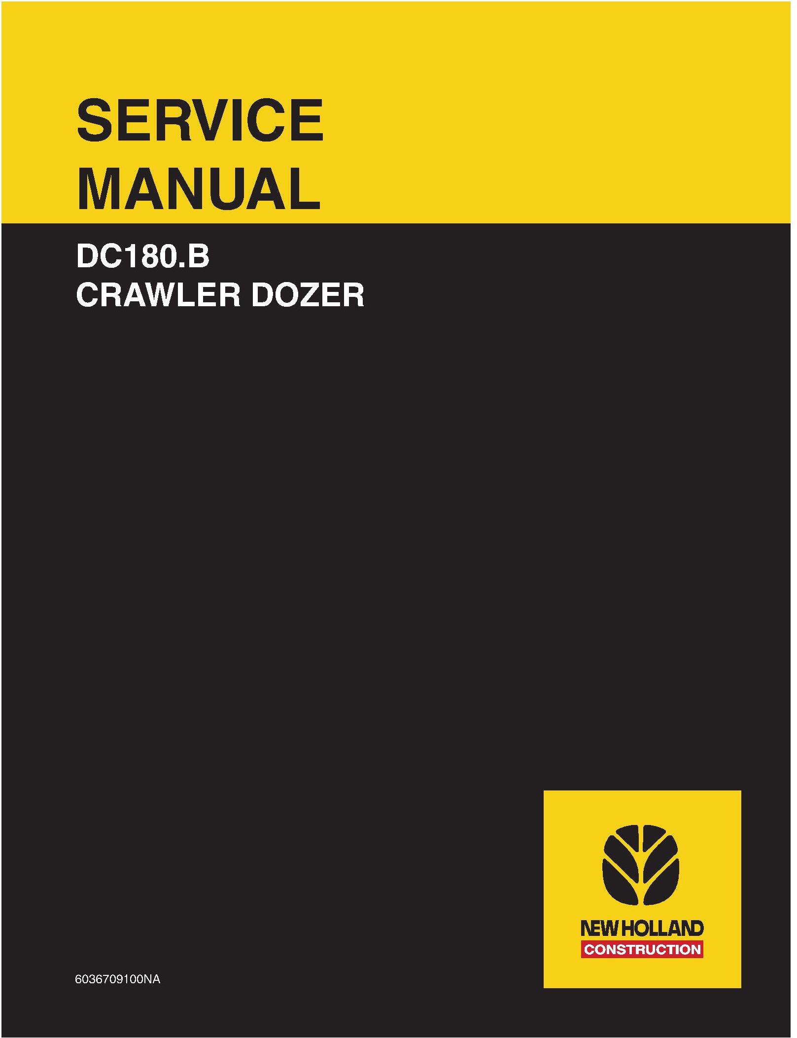 New Holland DC180.B Crawler Dozer Complete Service Manual - 19652