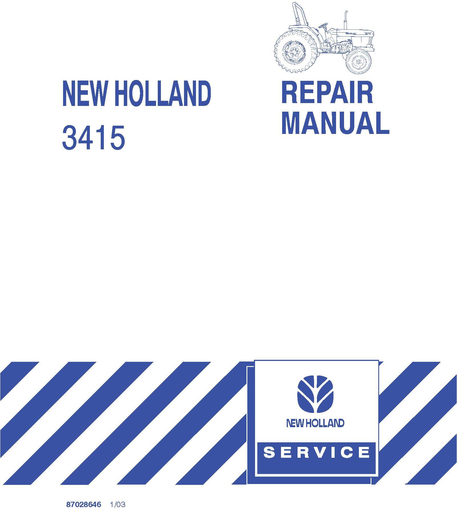New Holland 3415 Compact Tractor Service Repair Manual