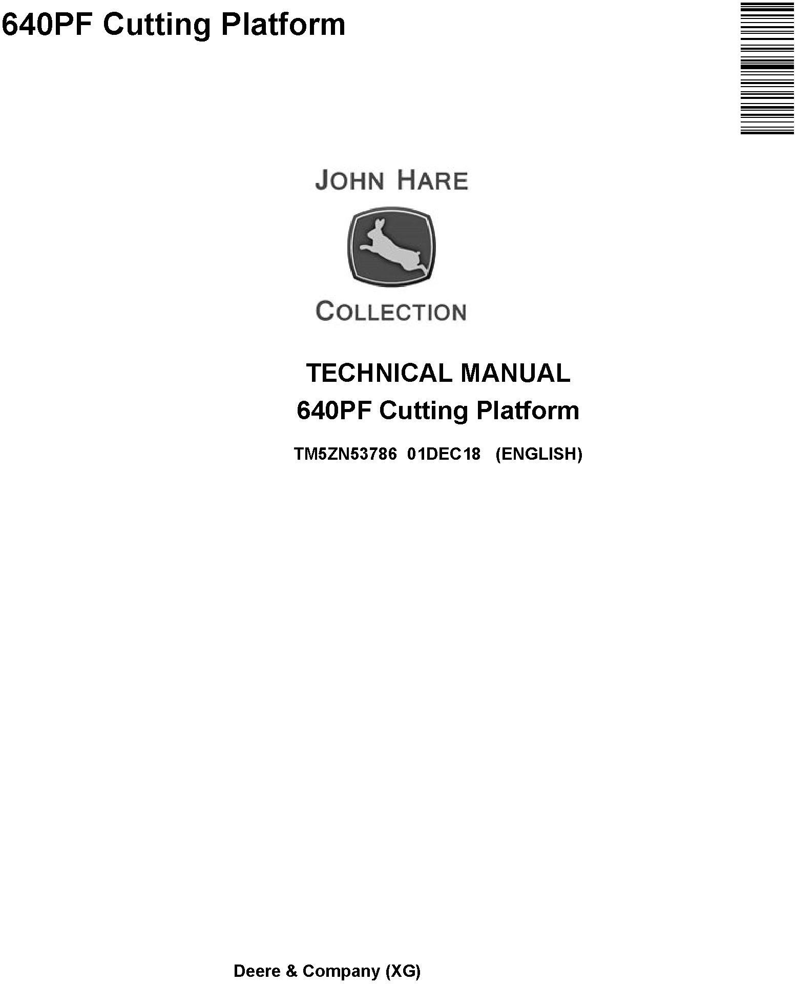 John Deere 640PF Cutting Platform Technical Service Manual (TM5ZN53786) - 19283