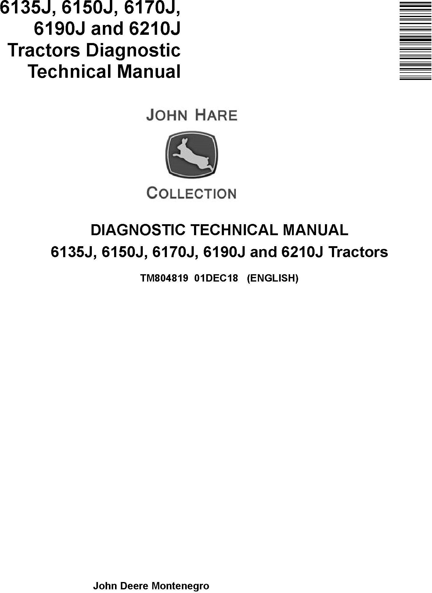 John Deere 6135J, 6150J, 6170J, 6190J, 6210J Tractors Diagnostic Technical Service Manual (TM804819) - 19142