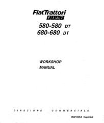 Fiat Low 580, 580DT, 680, 680DT Series Tractors Workshop Service Manual