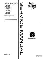 New Holland LS25, LS35, LS45, LS55 Yard Tractor Service Manual Service Manual