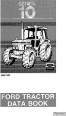 Ford 2910, 3910, 4110, 4610, 5610, 6610, 6710, 7610, 7710 Tractors Data Book Manual (4254)