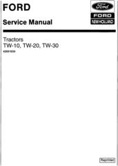 Ford TW10, TW20, TW30 Tractor Service Manual (SE3734)