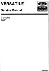 New Holland Versatile 2000 Combine (1985) Service Manual