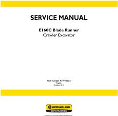 New Holland E160C Blade Runner Crawler Excavator Service Manual