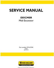 New Holland E85C MSR Midi Excavator Service Manual