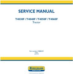 New Holland T4030F, T4040F, T4050F, T4060F Tractor Service Manual