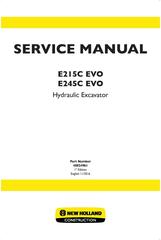 New Holland E215C EVO, E245C EVO Hydraulic excavator Service Manual