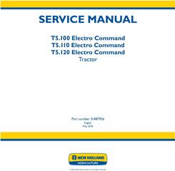 New Holland T5.100, T5.110, T5.120 Electro Command Stage IV Tractor Service Manual