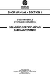New Holland EH30.B, EH35.B Mini Hydraulic Excavator Service Manual