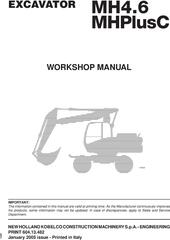 New Holland MH4.6, MH Plus C Wheeled Excavator Service Manual