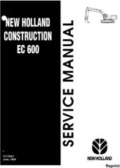 New Holland EC600 Excavator (SN. 760001 - Up) Service Manual
