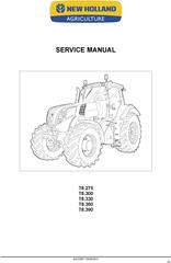 New Holland T8.275, T8.300, T8.330, T8.360, T8.390 Agricultural Tractor Service Manual (08/2011)