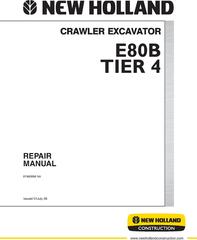 New Holland E80B Tier 4 Crawler Excavator Service Manual