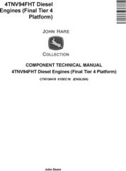 Yanmar 4TNV94FHT Diesel Engines (Final Tier 4 Platform) Technical Service Manual (CTM136419)
