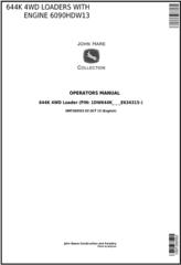 OMT260553 - John Deere 644K 4WD Loaders (SN. 634315- ) with Engine 6090HDW13 Operators Manual