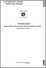 OMT281948 - John Deere 310K Backhoe Loader (SN. from E219607-) Operators Manual