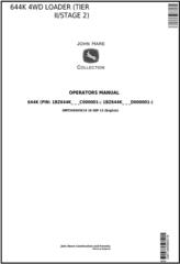 OMT346595X19 - John Deere 644K (T2/S2) 4WD Loader (SN. from C000001,D000001) Operators Manual